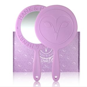 ❤️ HANK & HENRY Soft-touch hand mirror Lavender Mirror
